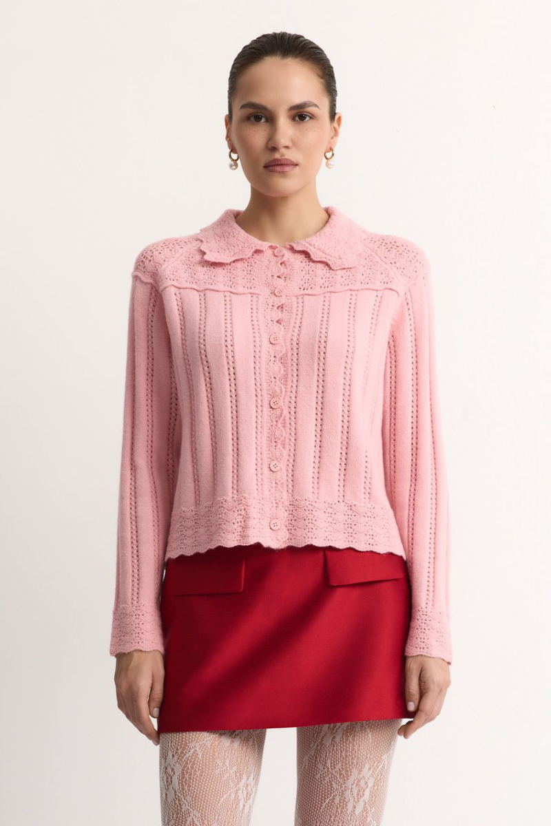 Кардиган с отложным воротником