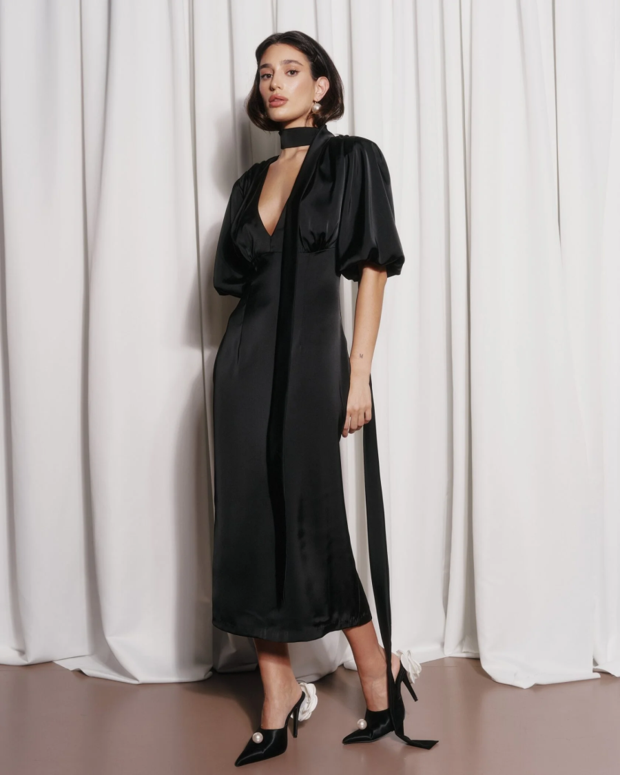 Платье SILENT GLOW BLACK MIDI