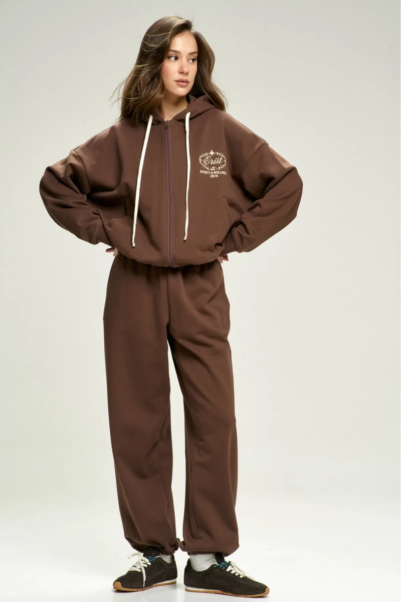 Худи ZIP Wellness Brown Erist store, цвет: коричневый, НФ-00002813 купить онлайн