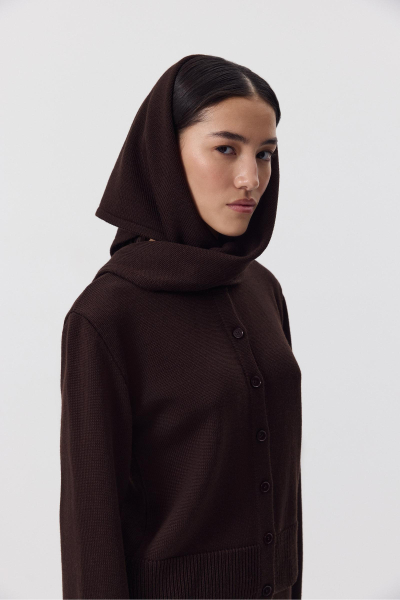 Косынка из шерсти Charmstore, цвет: шоколадный 602-42998-551 купить онлайн