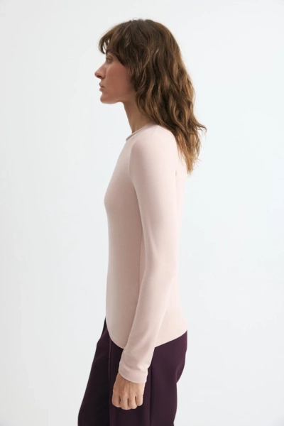 Лонгслив трикотажный из нежного хлопка Daisyknit, цвет: розовый  |новая коллекция купить онлайн