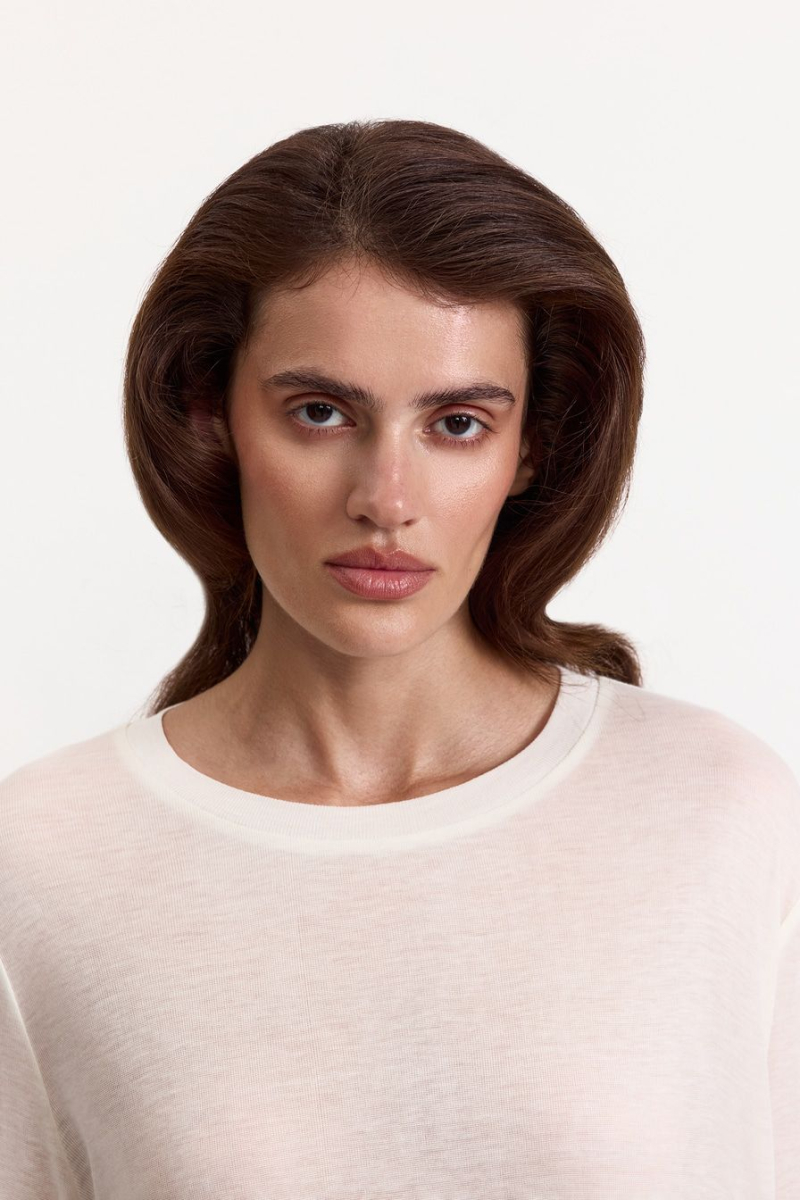 Лонгслив из смесового тенселя TOPTOP, цвет: белый, TT.025.15617.100 купить онлайн