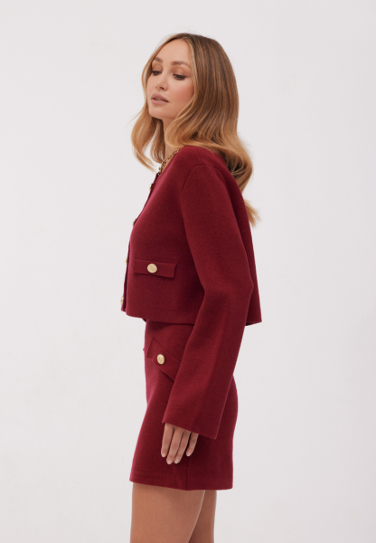 Жакет WooLook, цвет: Бордовый VP/ROXYJaket/W/Bordo |новая коллекция купить онлайн