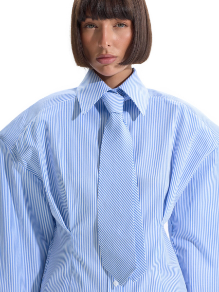 Рубашка 'СЕСТРА' в полоску ANOTHER SELECT, цвет: голубой, 00056 купить онлайн