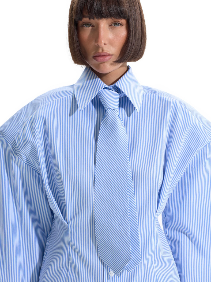 Рубашка 'СЕСТРА' в полоску ANOTHER SELECT, цвет: голубой, 00056 купить онлайн