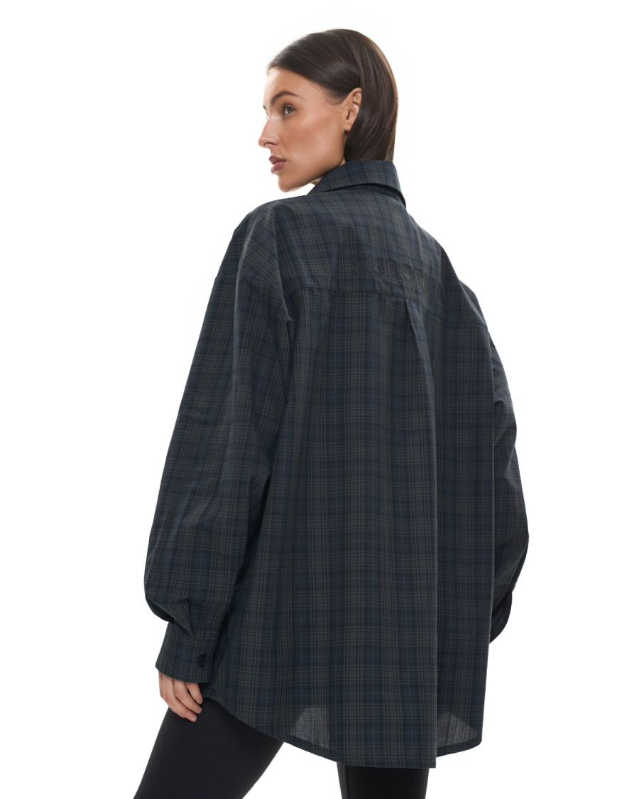 Рубашка в клетку Suborbia, цвет: зеленый, 006230 купить онлайн