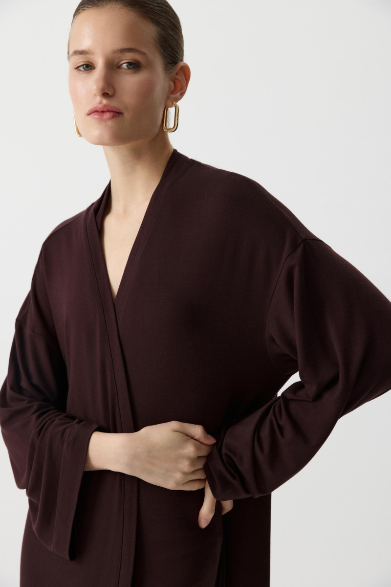 Кардиган удлиненный из вискозы Charmstore, цвет: коричневый, 219-52865-551 купить онлайн