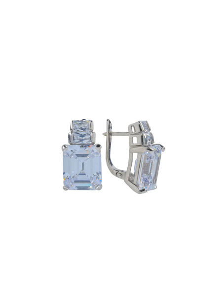 Серьги «TOSYA PREMIUM» с фианитом diamond