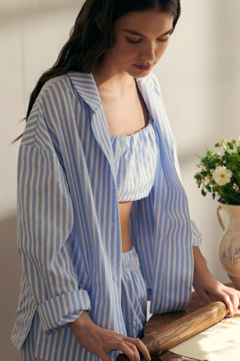 Рубашка в полоску Charmstore, цвет: голубой 112-34646-668 |новая коллекция купить онлайн