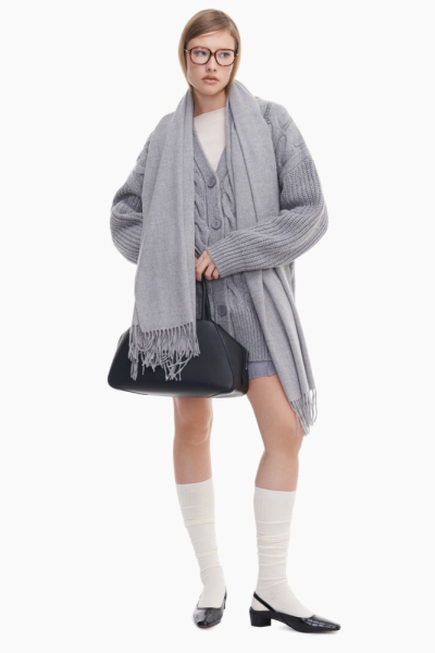 Шарф с бахромой