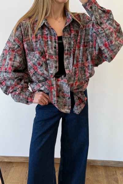 Рубашка FLAW GRAY/RED