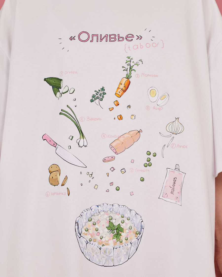 Футболка Оливье TABOO, цвет: белый, ThOliv купить онлайн