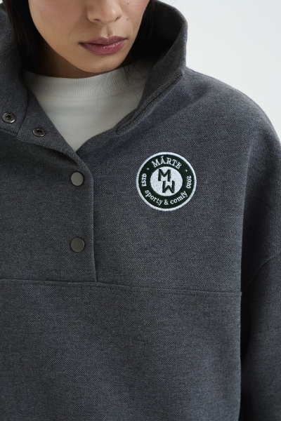 Свитшот PACE marte, цвет: темный меланж,  купить онлайн