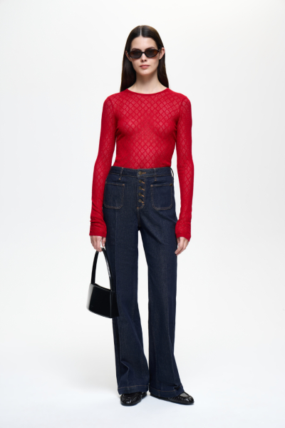 Джемпер ажурный DREAMS BY ALENA AKHMADULLINA, цвет: красный, 225104140304164/105000 купить онлайн