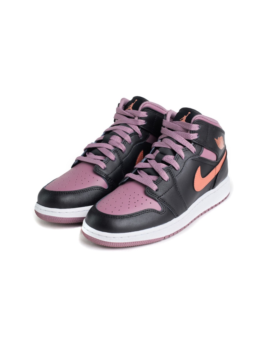 Кроссовки подростковые Jordan 1 Mid SE "Black Sky J Mauve" NKDADDYS SNEAKERS, цвет: Чёрный FB9909-008 купить онлайн