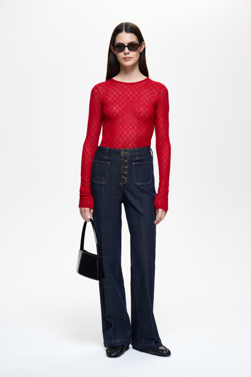 Джемпер ажурный DREAMS BY ALENA AKHMADULLINA, цвет: красный, 225104140304164/105000 купить онлайн