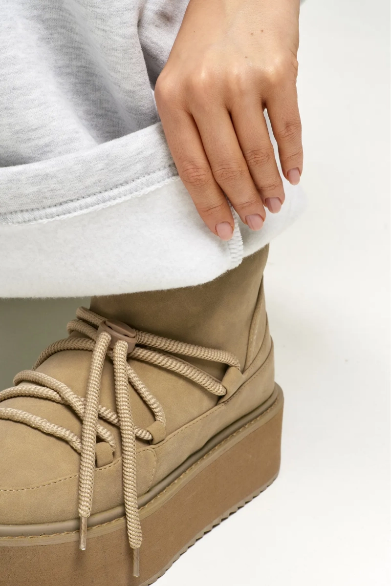 Брюки с начесом Grey Melange Erist store, цвет: серый, НФ-00003018 купить онлайн