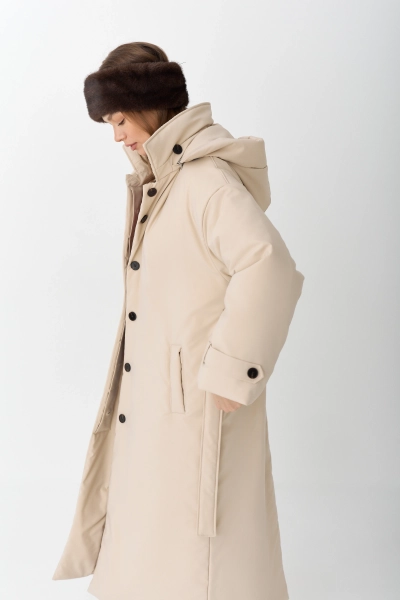 Пальто однобортное утепленное Ricoco, цвет: Светло-бежевый, 7012/2 купить онлайн