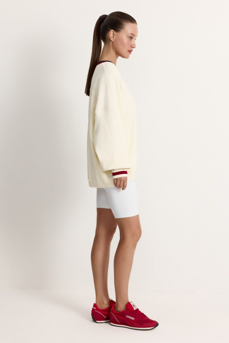 Свитшот из 100% хлопка TOPTOP, цвет: молочный, TT.053.17779.121 купить онлайн