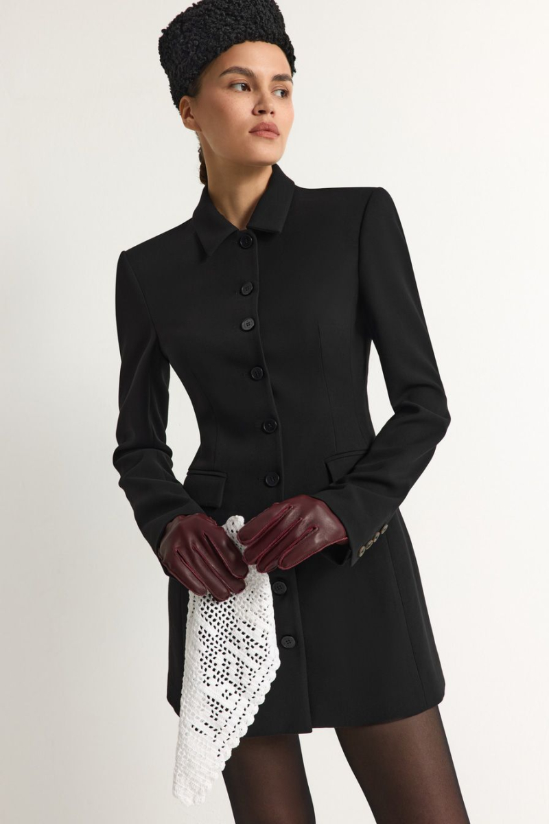 Платье-жакет из смесовой вискозы TOPTOP, цвет: Черный, TT.010.18009.900 купить онлайн