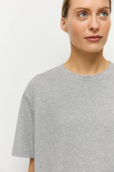 Футболка для него и для нее AROUND, цвет: серый меланж, 219_134MCL01 купить онлайн