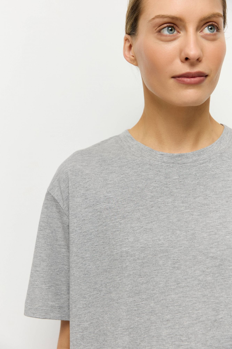 Футболка для него и для нее AROUND, цвет: серый меланж, 219_134MCL01 купить онлайн