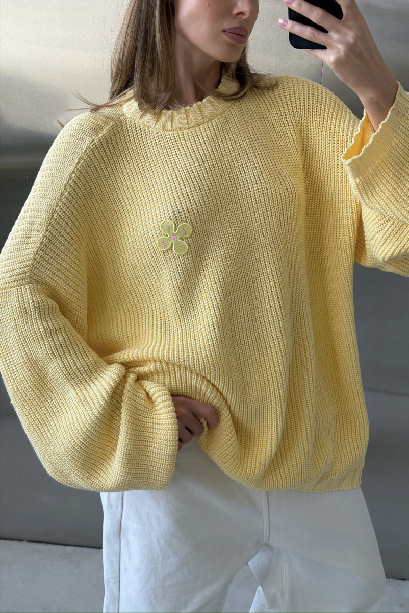 Джемпер с открытой спиной Label .B, цвет: Желтый Kn.01.34LY | новая ресейл коллекция купить онлайн