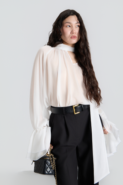 Блуза из вуали MIA AIM, цвет: белый, MIA647 купить онлайн