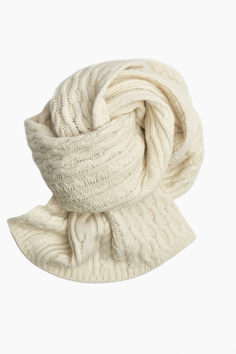 Шарф из смесовой шерсти мериноса TOPTOP, цвет: молочный TT.607.15147.120 купить онлайн