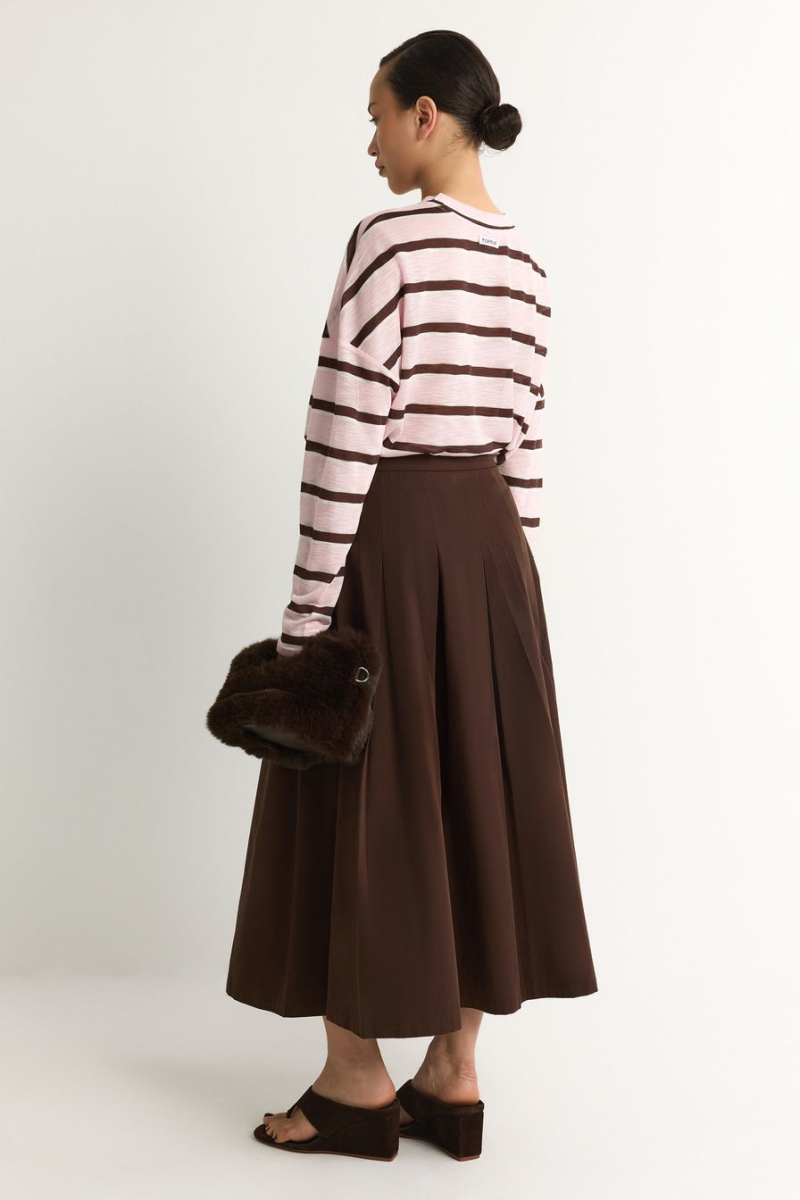 Юбка из 100% хлопка TOPTOP, цвет: коричневый, TT.071.18870.700 купить онлайн