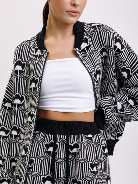Бомбер Street style CREATORÉ, цвет: Чёрный, 05-СТ05012/1.19 купить онлайн