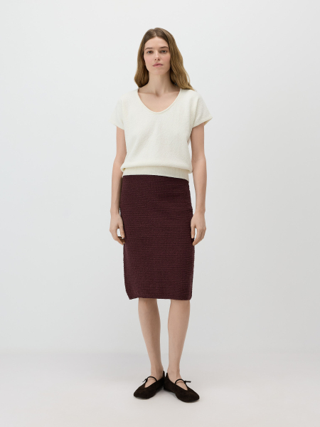 Джемпер с коротким рукавом Conso, цвет: молочный, KJS 260730 - молочный купить онлайн