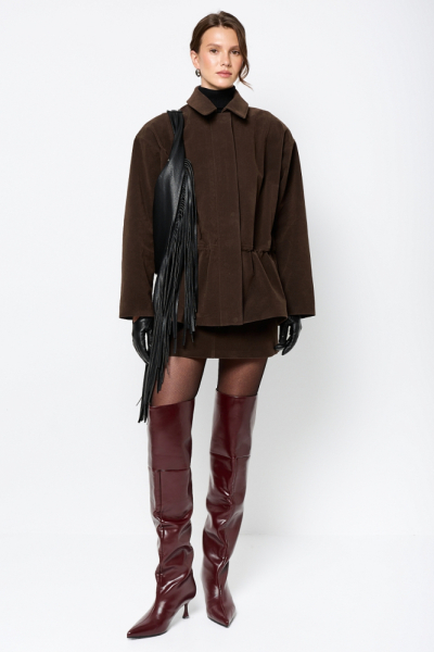 Юбка мини из экозамши