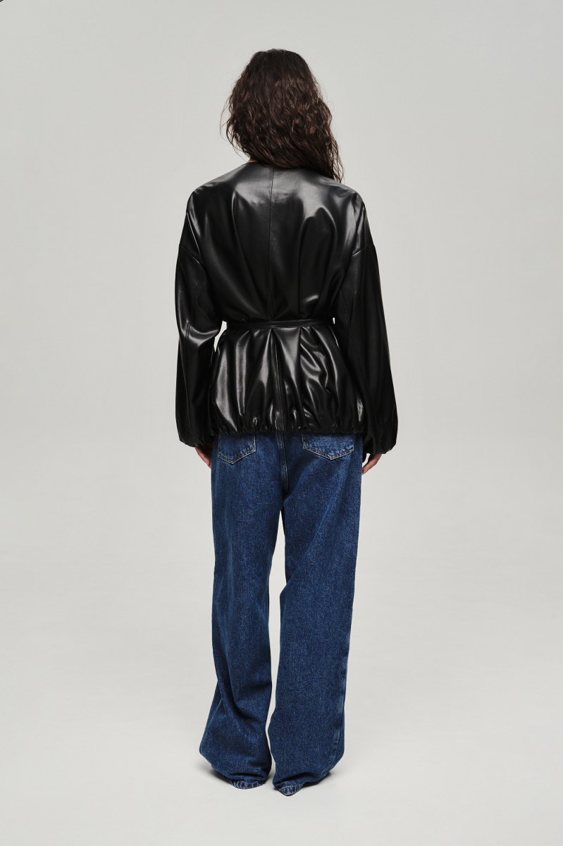 Куртка из экокожи Label .B, цвет: Черный, Jc.43.4.CH.BLC купить онлайн