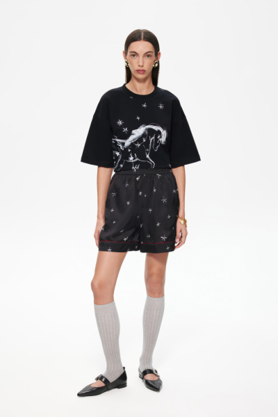 Шорты пижамные с принтом