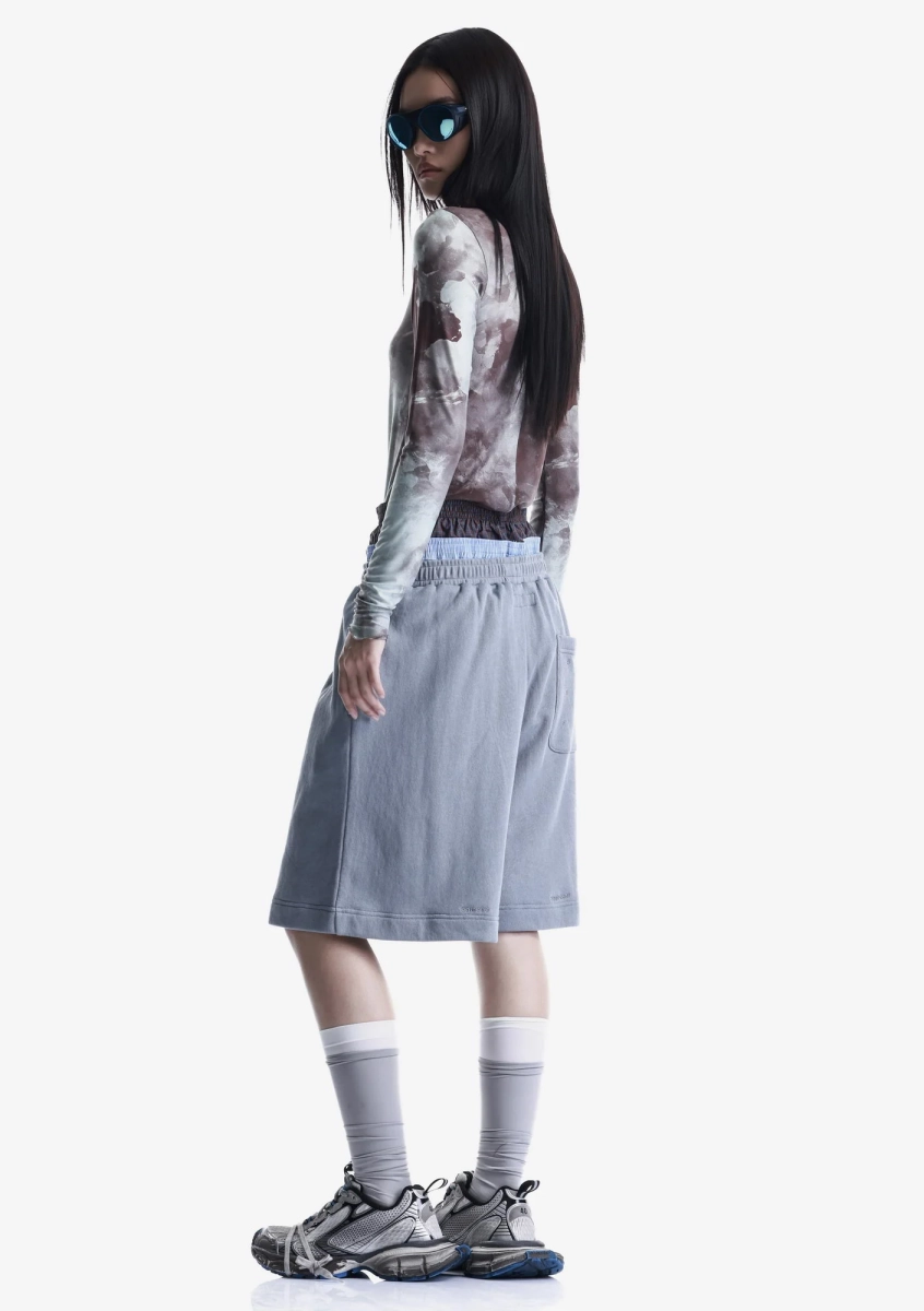 Удлинённые шорты из джерси KRAKATAU, цвет: бледно-голубой, Rw240-63 купить онлайн