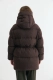Пуховик средней длины из шерсти Daisyknit, цвет: коричневый,  купить онлайн