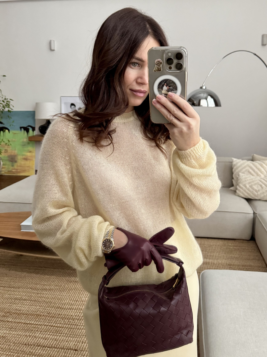 Плетёная мини-сумка