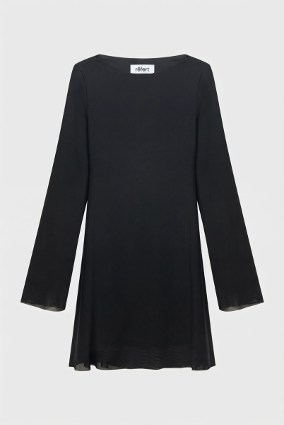 Платье мини из трикотажа REFERT, цвет: Черный, 08-3415/1-2511 купить онлайн