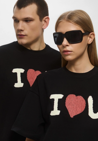 Футболка I <3 U Berhasm, цвет: Черный, tsh25-14-black купить онлайн
