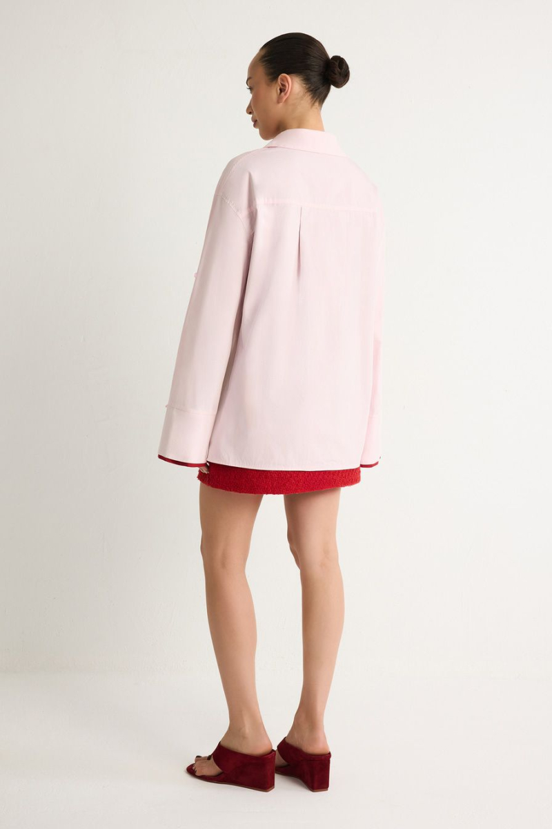 Рубашка из 100% хлопка TOPTOP, цвет: розовый с принтом, TT.021.17920.301 купить онлайн