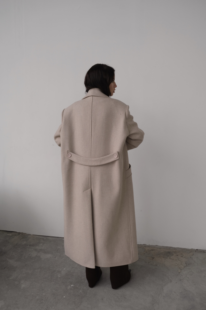 Пальто макси Form MINI, цвет: бежевый, НФ-00000433 купить онлайн