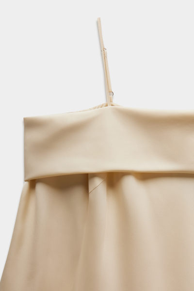 Платье из сатина с открытыми плечами REFERT, цвет: слоновая кость, 08-3032/7-2511 купить онлайн