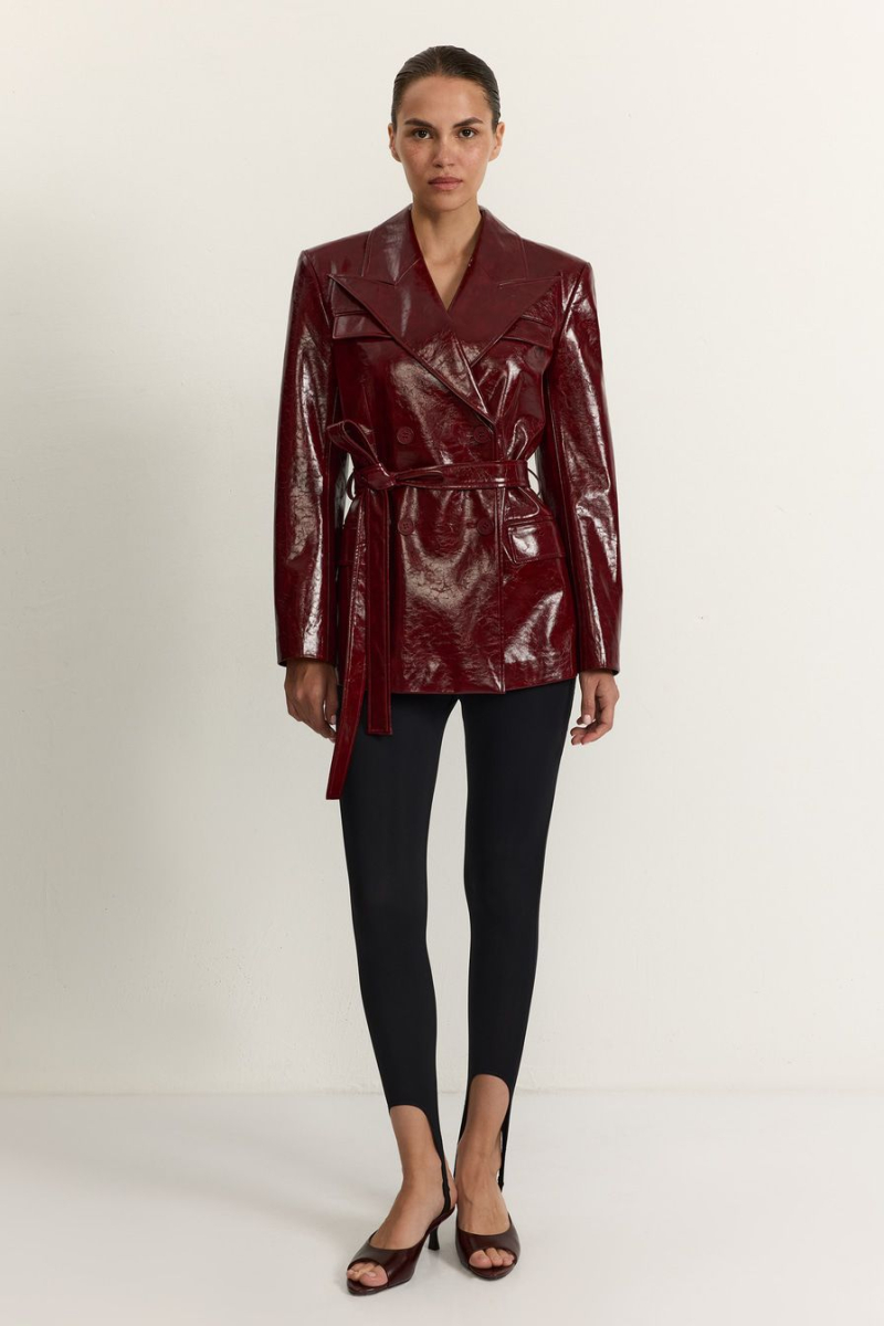 Пиджак из экокожи TOPTOP, цвет: Бордовый, TTS.060.18563.330 купить онлайн