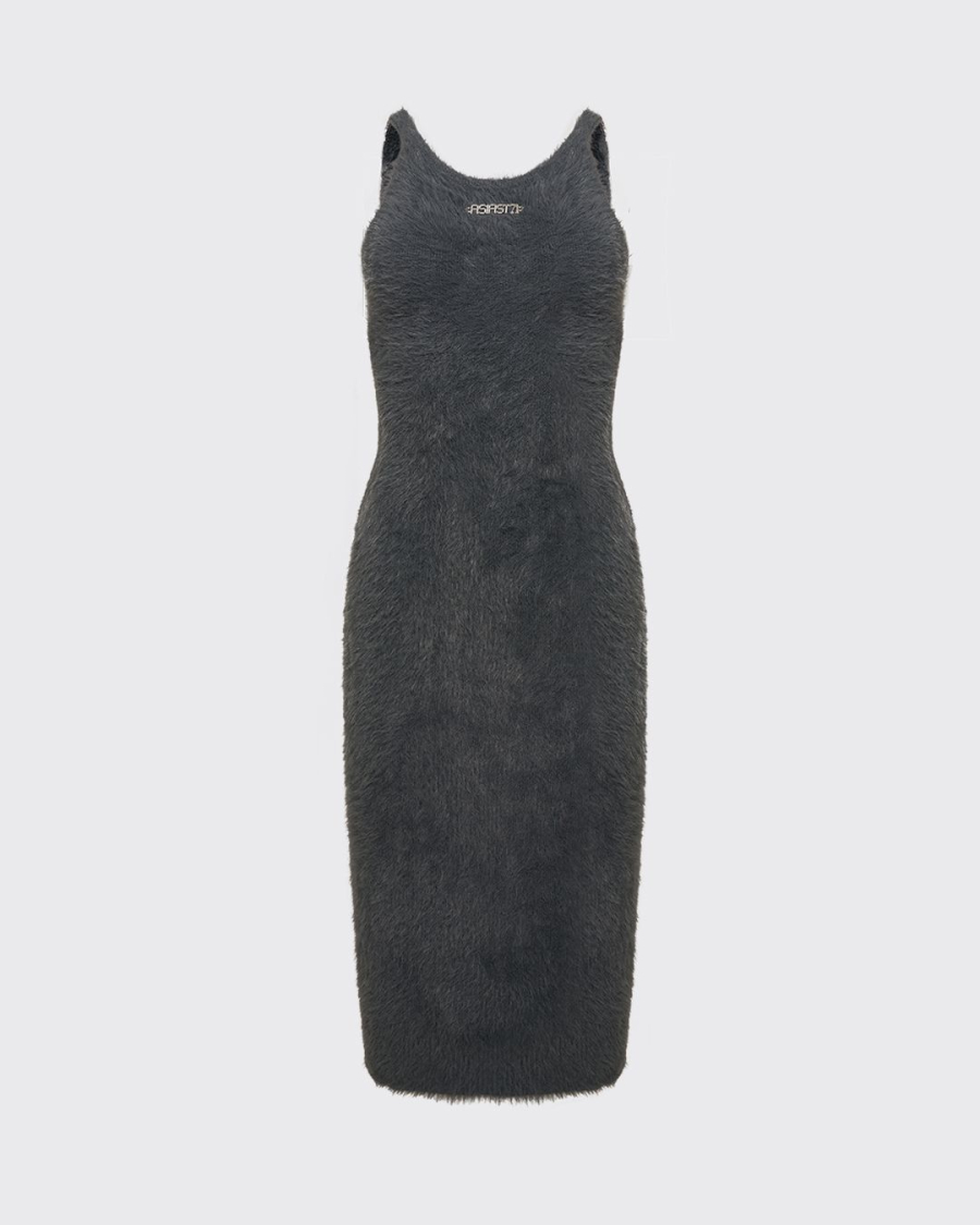 Платье пушистое ASIA ST 71, цвет: серый, Ast71.knit-dress-fluff-grey купить онлайн