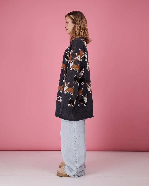 Свитер Фанаты Корги TABOO, цвет: темно-серый, SvDog1 купить онлайн