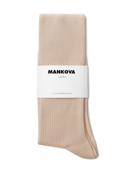 Гольфы из хлопка Mankova, цвет: бежевый SH024 купить онлайн