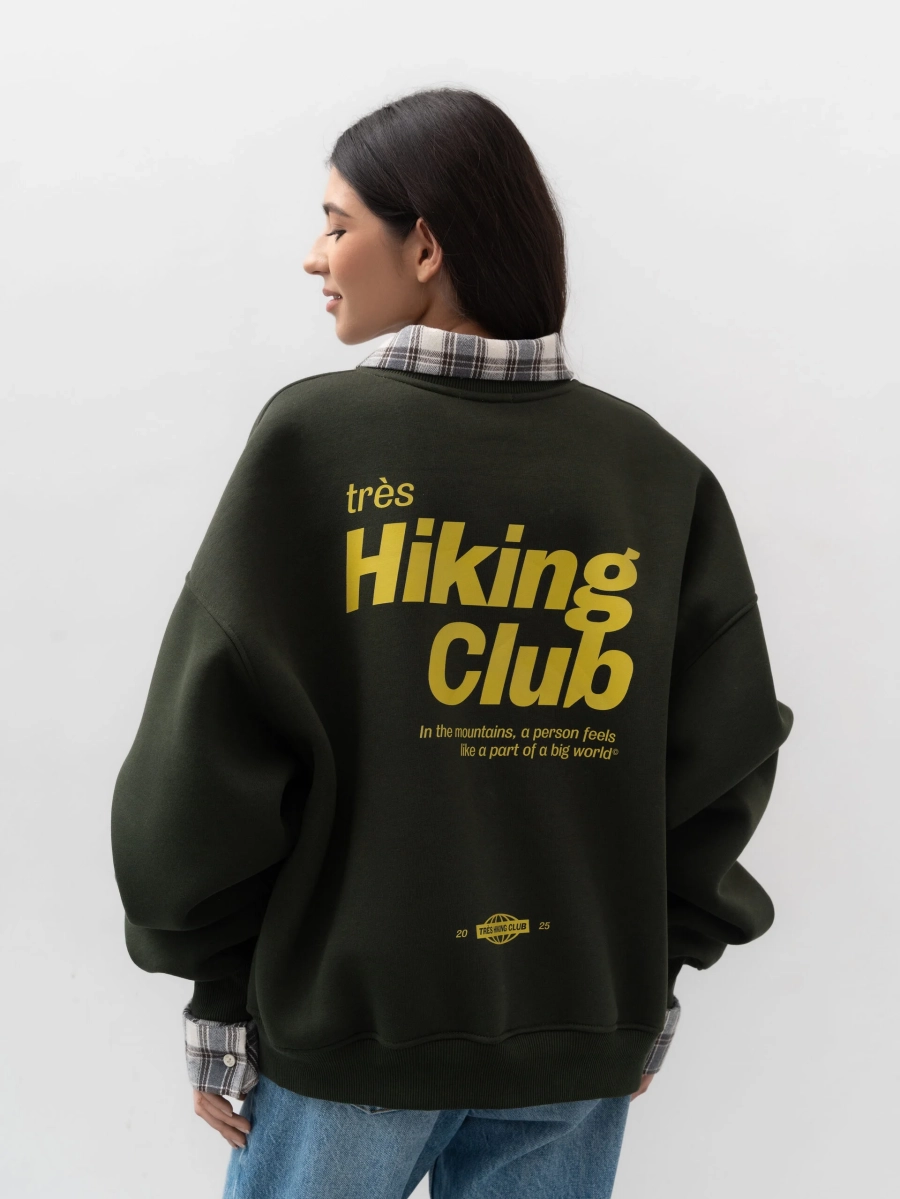 Свитшот Hiking Club TRES, цвет: зеленый, НФ-00002400 купить онлайн