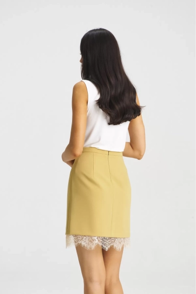 Юбка с кружевом Yellow Erist store, цвет: Желтый, НФ-00002134 купить онлайн