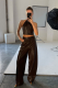 Топ из экокожи BROWN Label .B, цвет: BROWN, Tp.07.2/4BRN купить онлайн